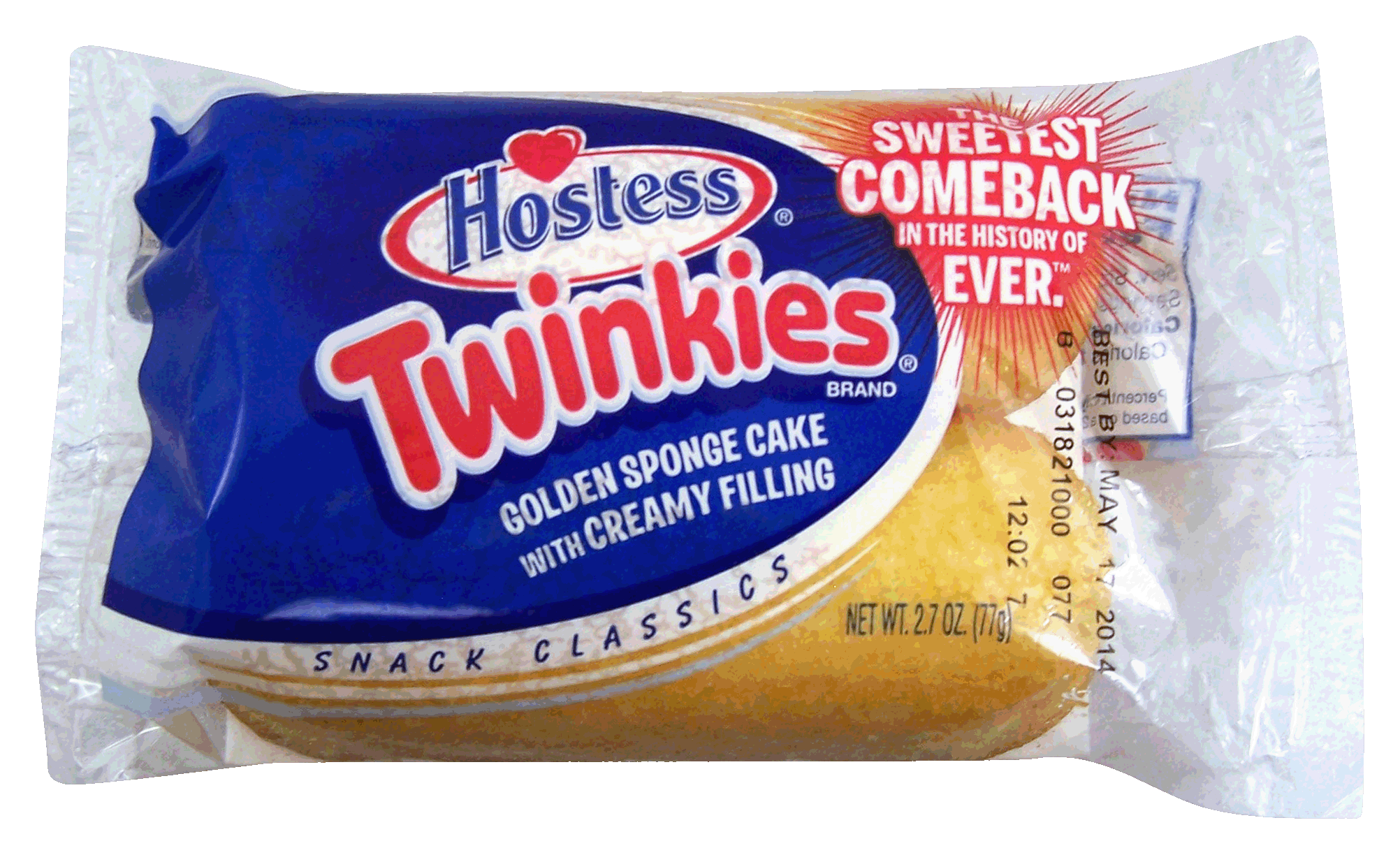 Hostess Twinkies golden sponge cake with creamy filling, 2-pack Full-Size Picture